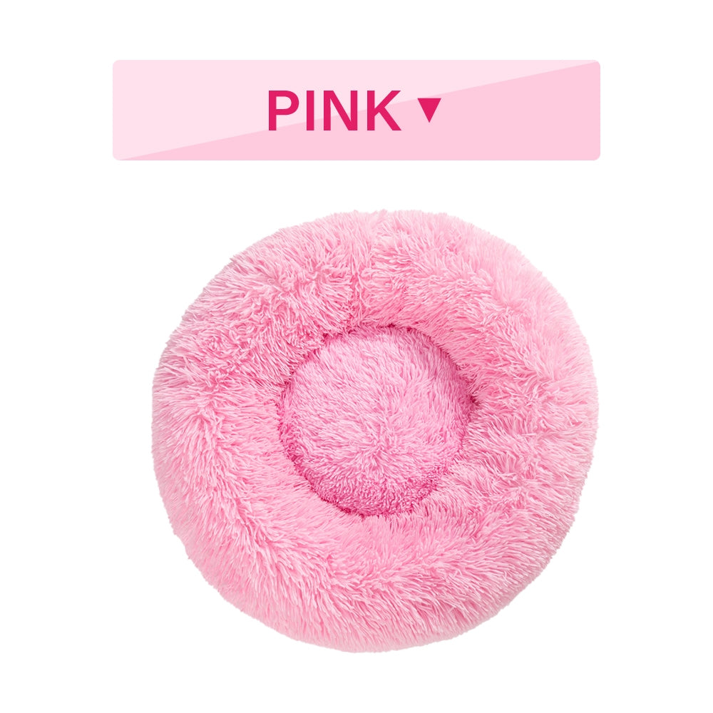 Calming Fluffy Donut Dog Bed