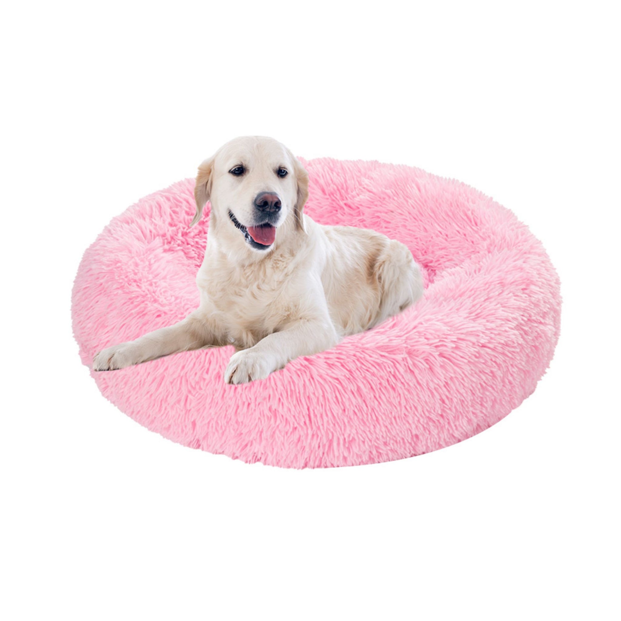 Calming Fluffy Donut Dog Bed