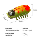 Mini Electric Bug Pet Dog Cat Toy Interactive Cute Ladybird Beetle Animal Shape Cat Toys Walking Insect Cat Playing Supplies