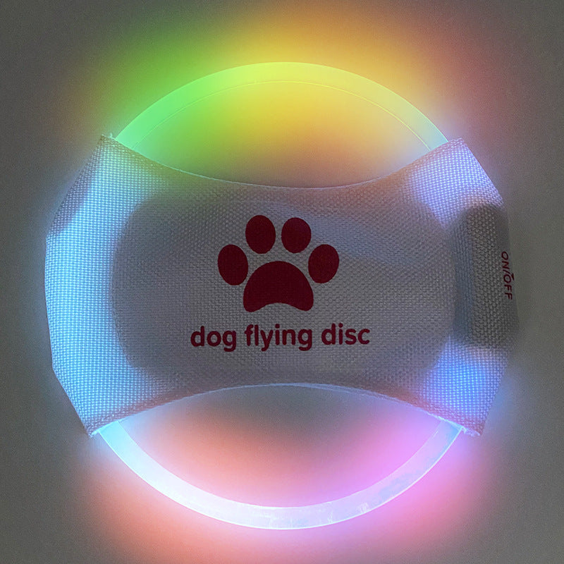 LED Glow Dog Frisbee ? Rechargeable Flying Disc for Interactive Night Play & Outdoor Fetch