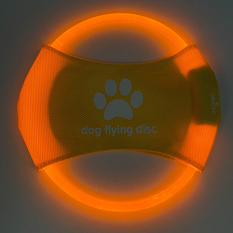 LED Glow Dog Frisbee ? Rechargeable Flying Disc for Interactive Night Play & Outdoor Fetch