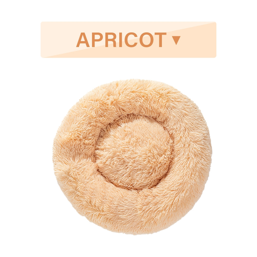 Calming Fluffy Donut Dog Bed