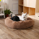 Calming Fluffy Donut Dog Bed