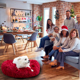 Calming Fluffy Donut Dog Bed