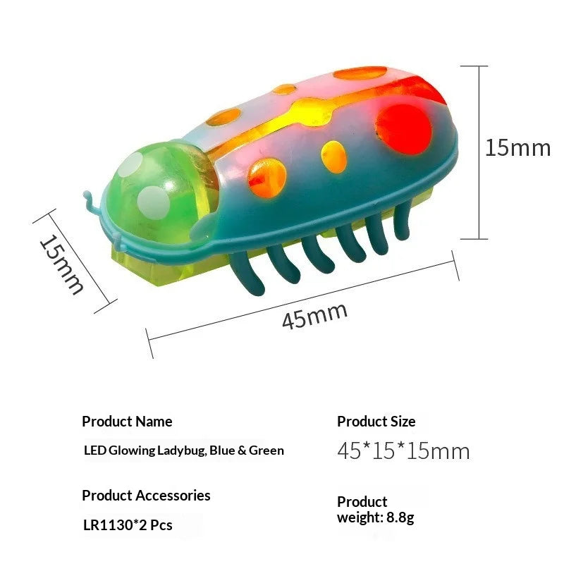 Mini Electric Bug Pet Dog Cat Toy Interactive Cute Ladybird Beetle Animal Shape Cat Toys Walking Insect Cat Playing Supplies