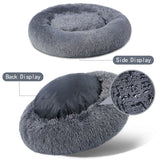 Calming Fluffy Donut Dog Bed