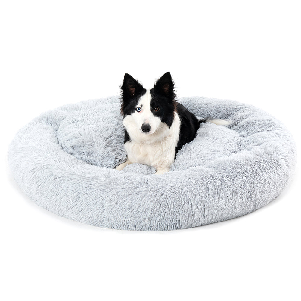 Calming Fluffy Donut Dog Bed