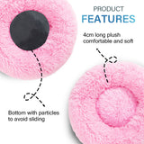 Calming Fluffy Donut Dog Bed