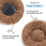 Calming Fluffy Donut Dog Bed