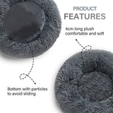 Calming Fluffy Donut Dog Bed