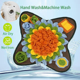 Interactive Dog Snuffle Mat – Slow Feeding Puzzle for Mental Enrichment, Foraging Training & Stress Relief (Orange)