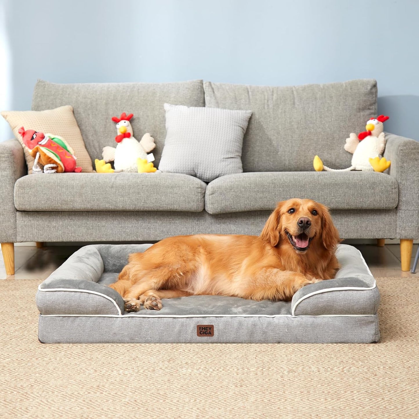 Orthopedic Memory Foam Dog Bed with Waterproof Cover