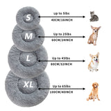 Calming Fluffy Donut Dog Bed