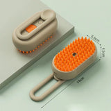 3-in-1 Electric Pet Steam Brush – Self-Cleaning Grooming & Deshedding Comb for Cats & Dogs