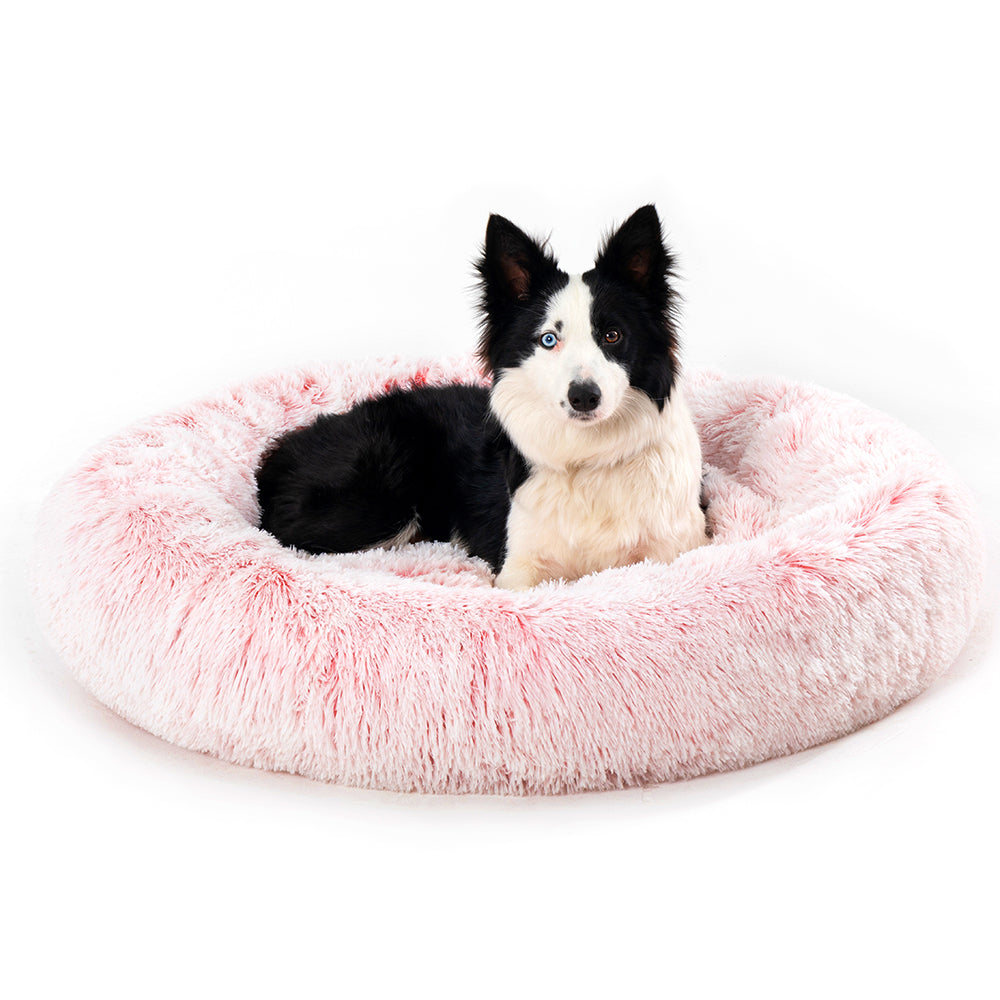 Calming Fluffy Donut Dog Bed