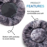 Calming Fluffy Donut Dog Bed